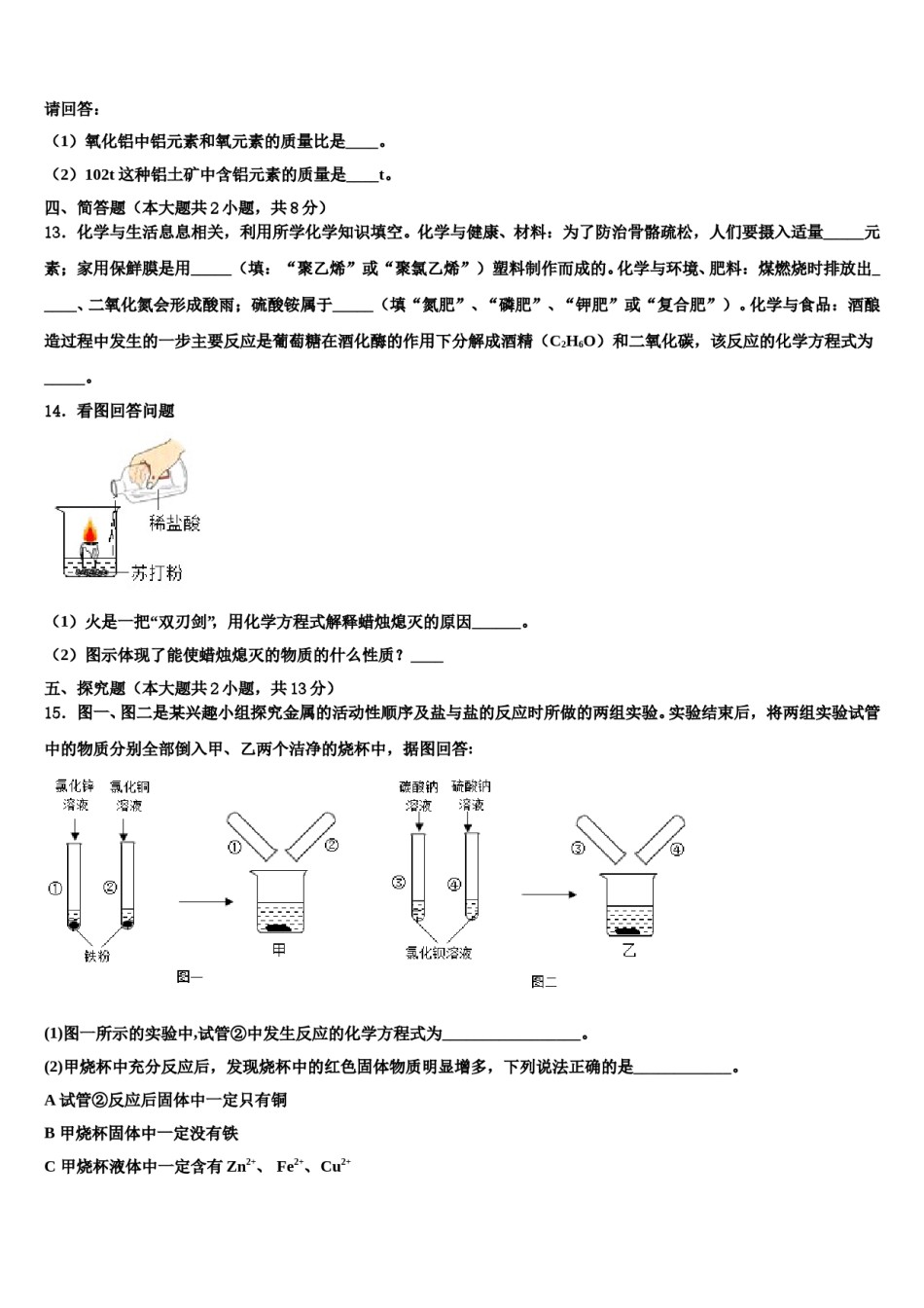 2023-2024学年山东省乐陵市花园镇中考联考化学试题含解析.doc_第3页