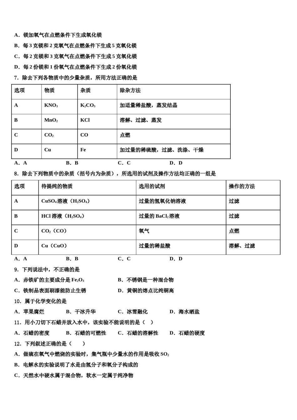 2023-2024学年山东省商河县中考化学模试卷含解析.doc_第2页