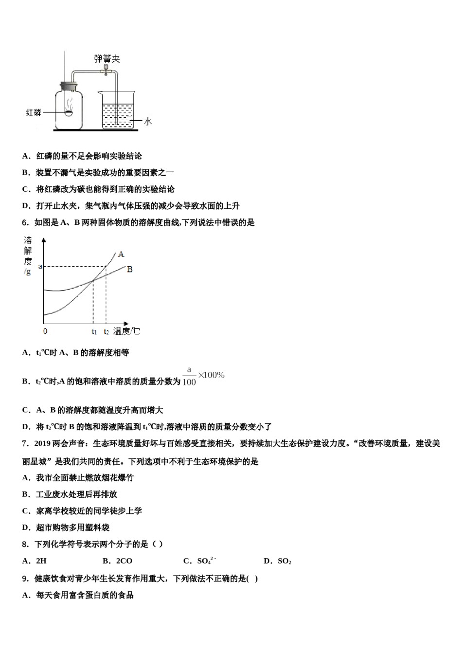 2023-2024学年山东省威海市文登区中考化学模拟精编试卷含解析.doc_第2页
