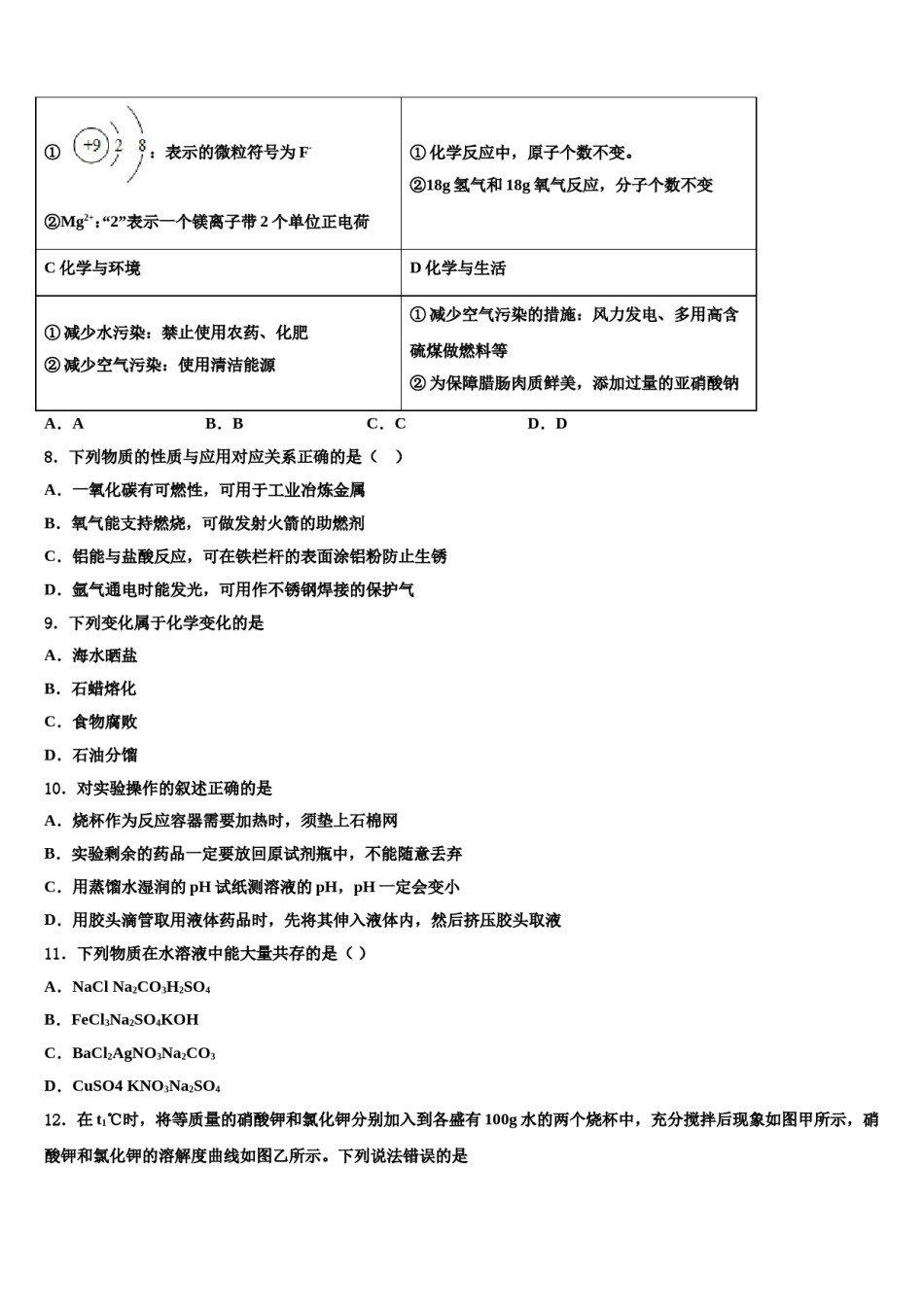 2023-2024学年山东省武城县四女寺镇明智中学中考猜题化学试卷含解析.doc_第3页