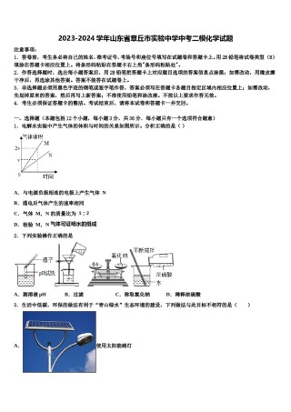 2023-2024学年山东省章丘市实验中学中考二模化学试题含解析.doc