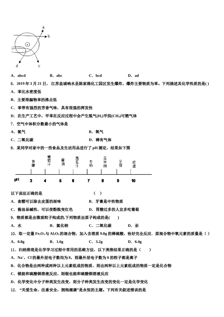 2023-2024学年广东省广州市从化区重点中学中考适应性考试化学试题含解析.doc_第2页