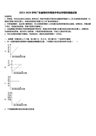 2023-2024学年广东省梅州市梅县中考化学模拟精编试卷含解析.doc