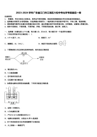 2023-2024学年广东省江门市江海区六校中考化学考前最后一卷含解析.doc