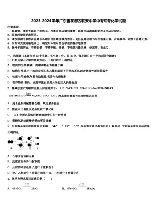 2023-2024学年广东省花都区联安中学中考联考化学试题含解析.doc