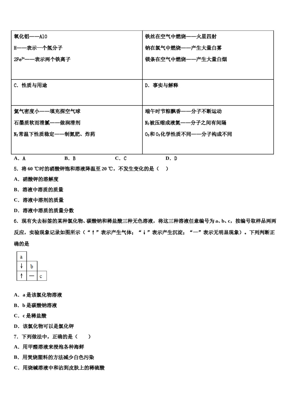 2023-2024学年广东省部分地区重点名校中考化学押题试卷含解析.doc_第2页