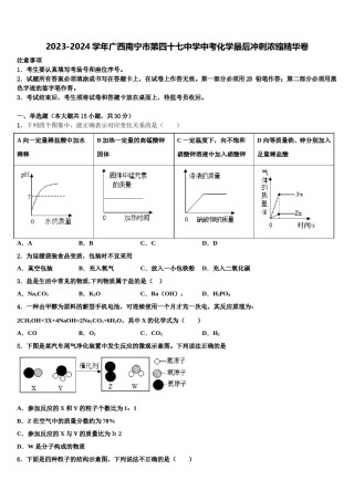 2023-2024学年广西南宁市第四十七中学中考化学最后冲刺浓缩精华卷含解析.doc