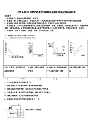 2023-2024学年广西崇左市扶绥县中考化学考试模拟冲刺卷含解析.doc