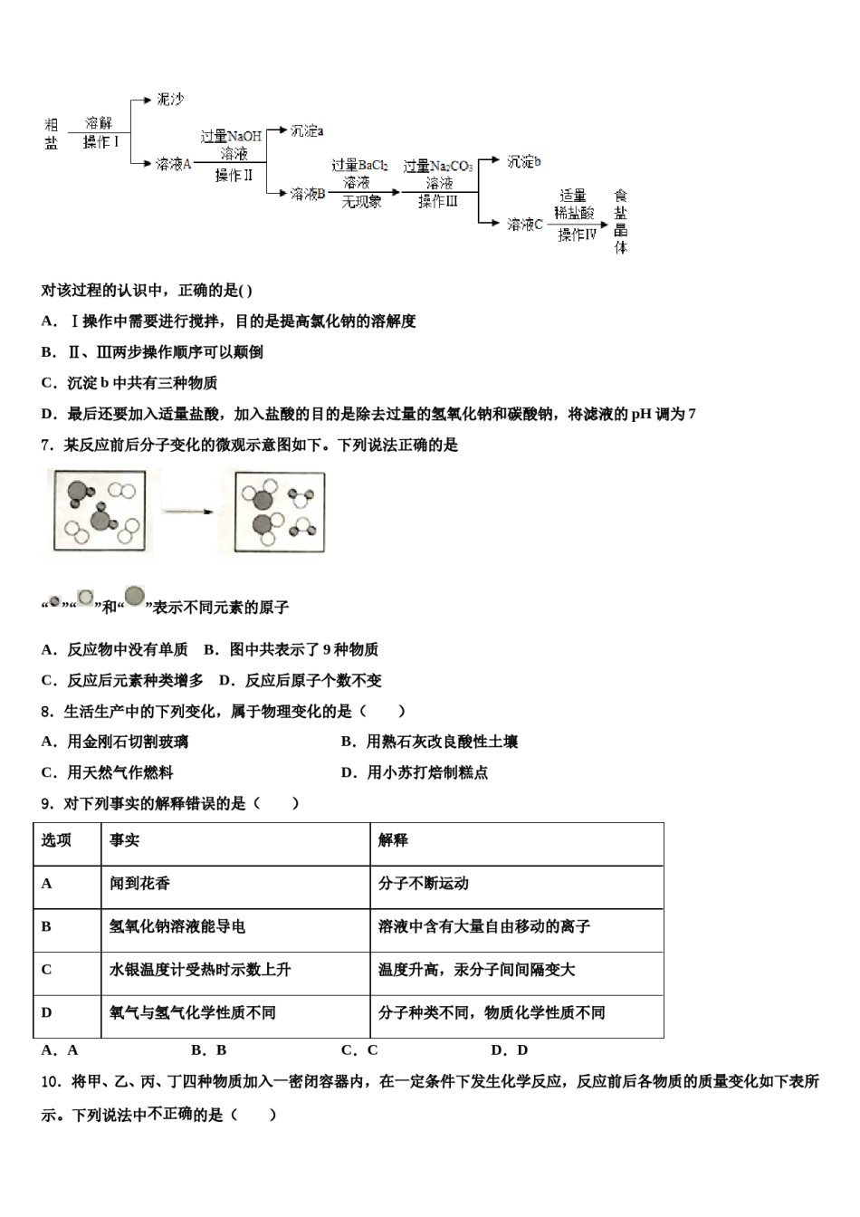 2023-2024学年广西柳州市城中区龙城中学中考化学考试模拟冲刺卷含解析.doc_第3页