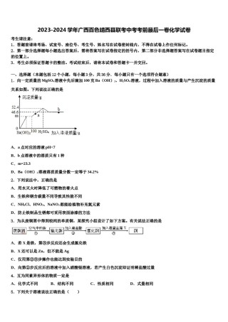 2023-2024学年广西百色靖西县联考中考考前最后一卷化学试卷含解析.doc