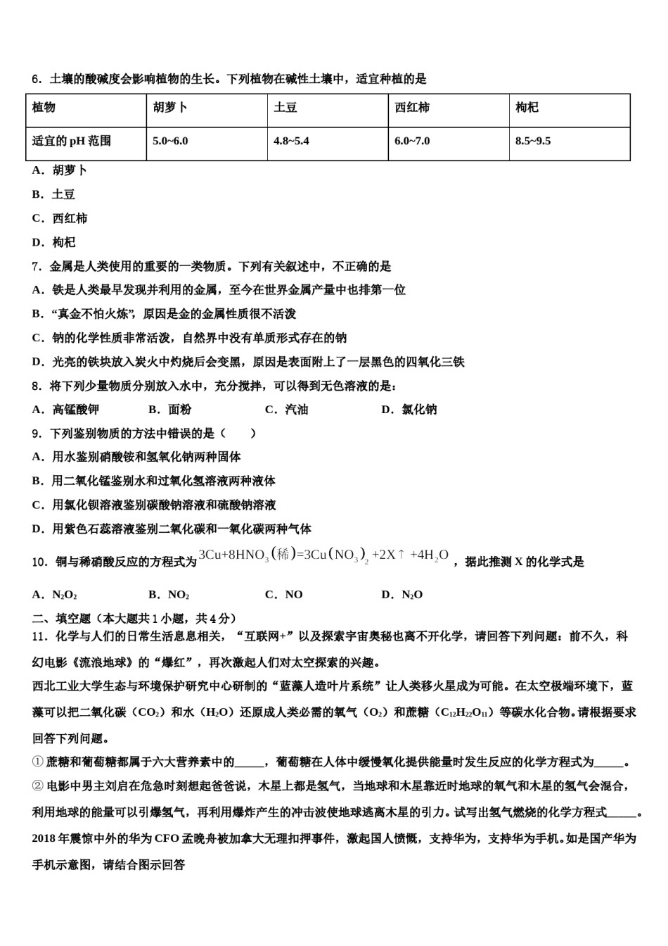 2023-2024学年江苏省南京市29中学中考化学全真模拟试卷含解析.doc_第2页