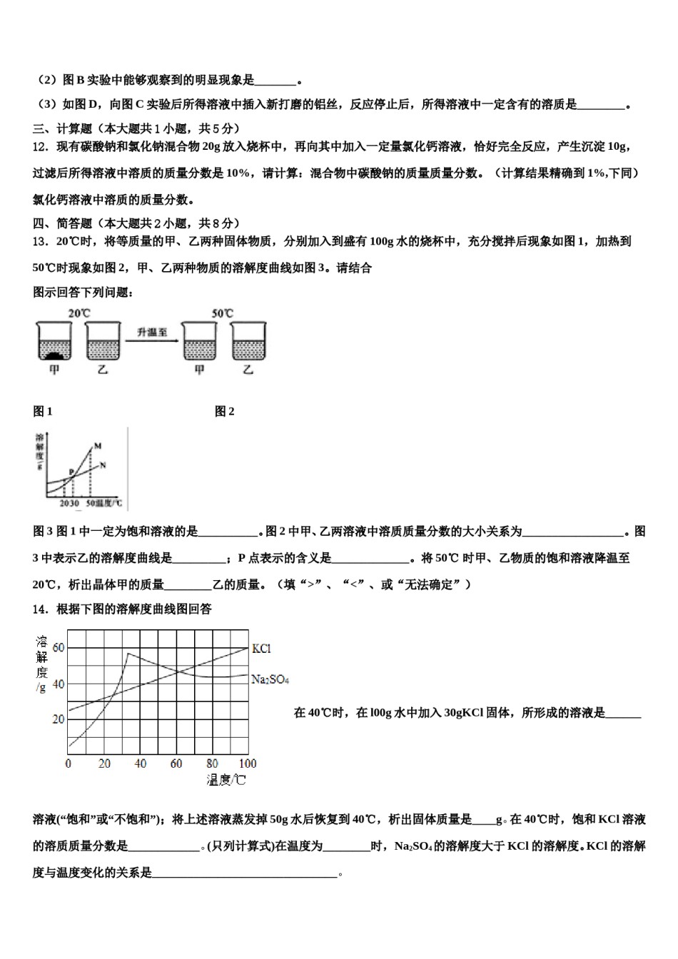 2023-2024学年江苏省南京市鼓楼实验中学中考二模化学试题含解析.doc_第3页
