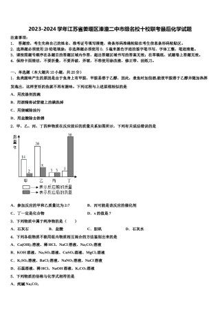 2023-2024学年江苏省姜堰区溱潼二中市级名校十校联考最后化学试题含解析.doc
