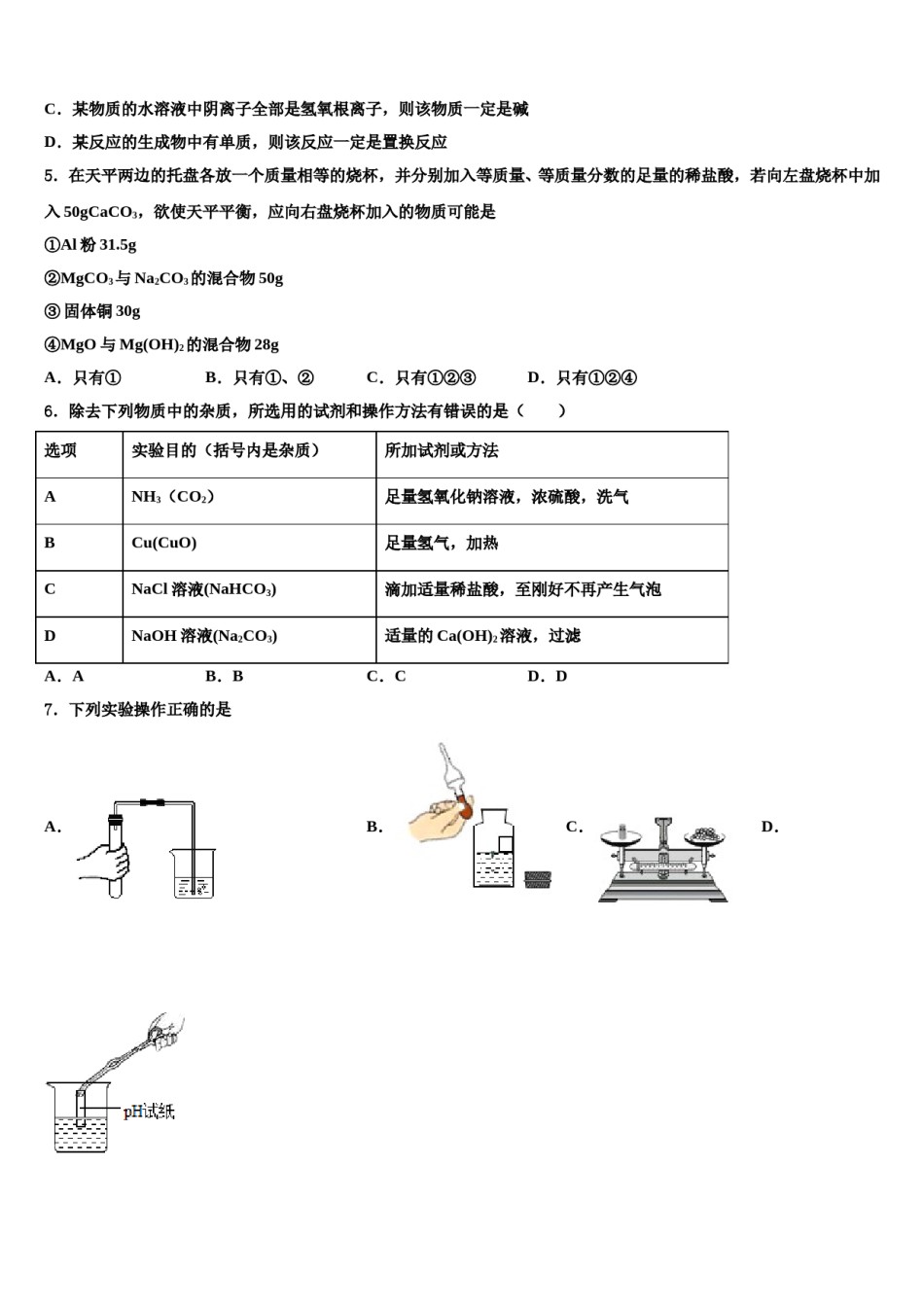 2023-2024学年江苏省宝应县重点中学中考化学押题试卷含解析.doc_第2页
