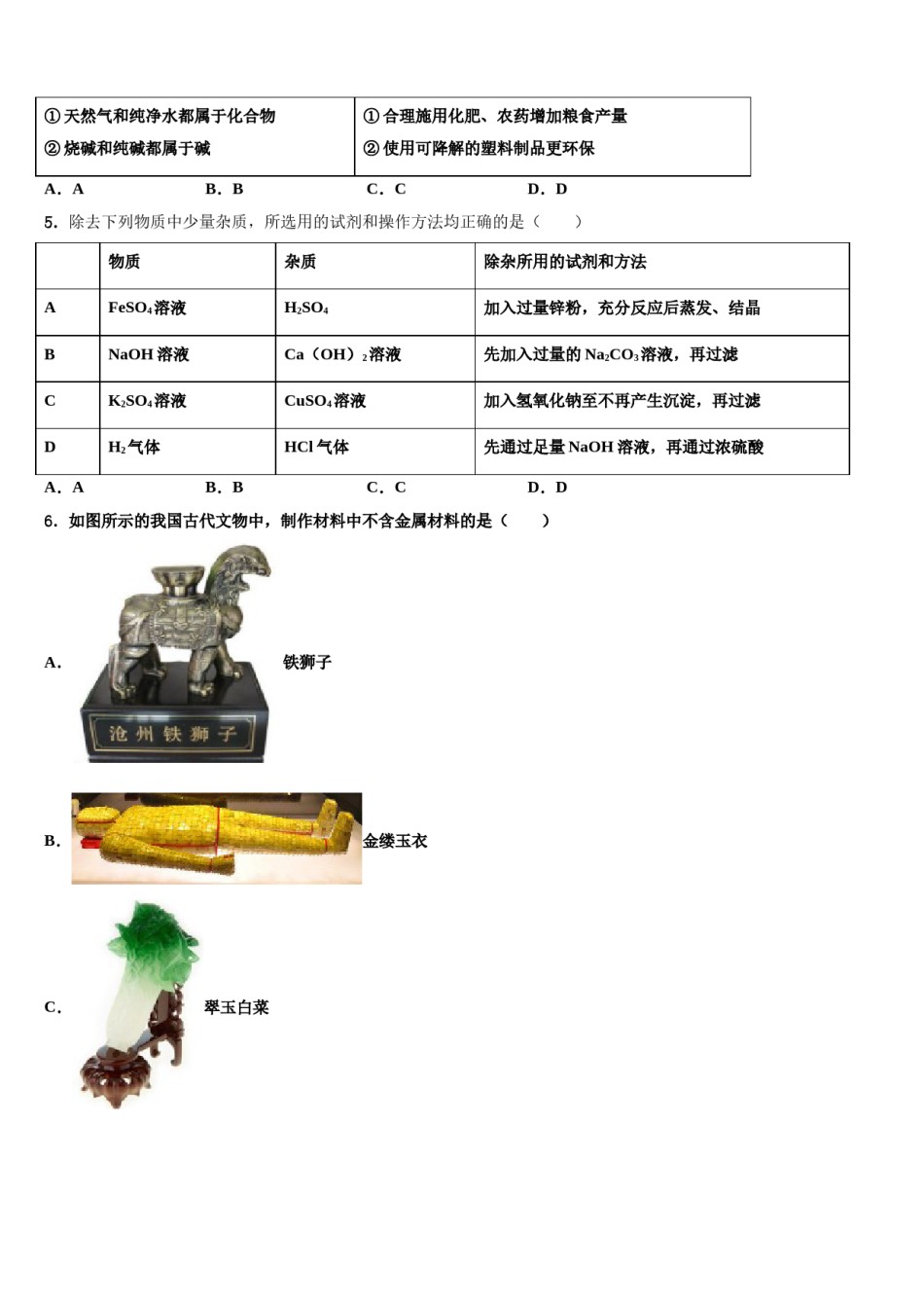2023-2024学年江苏省张家港市重点名校中考二模化学试题含解析.doc_第2页