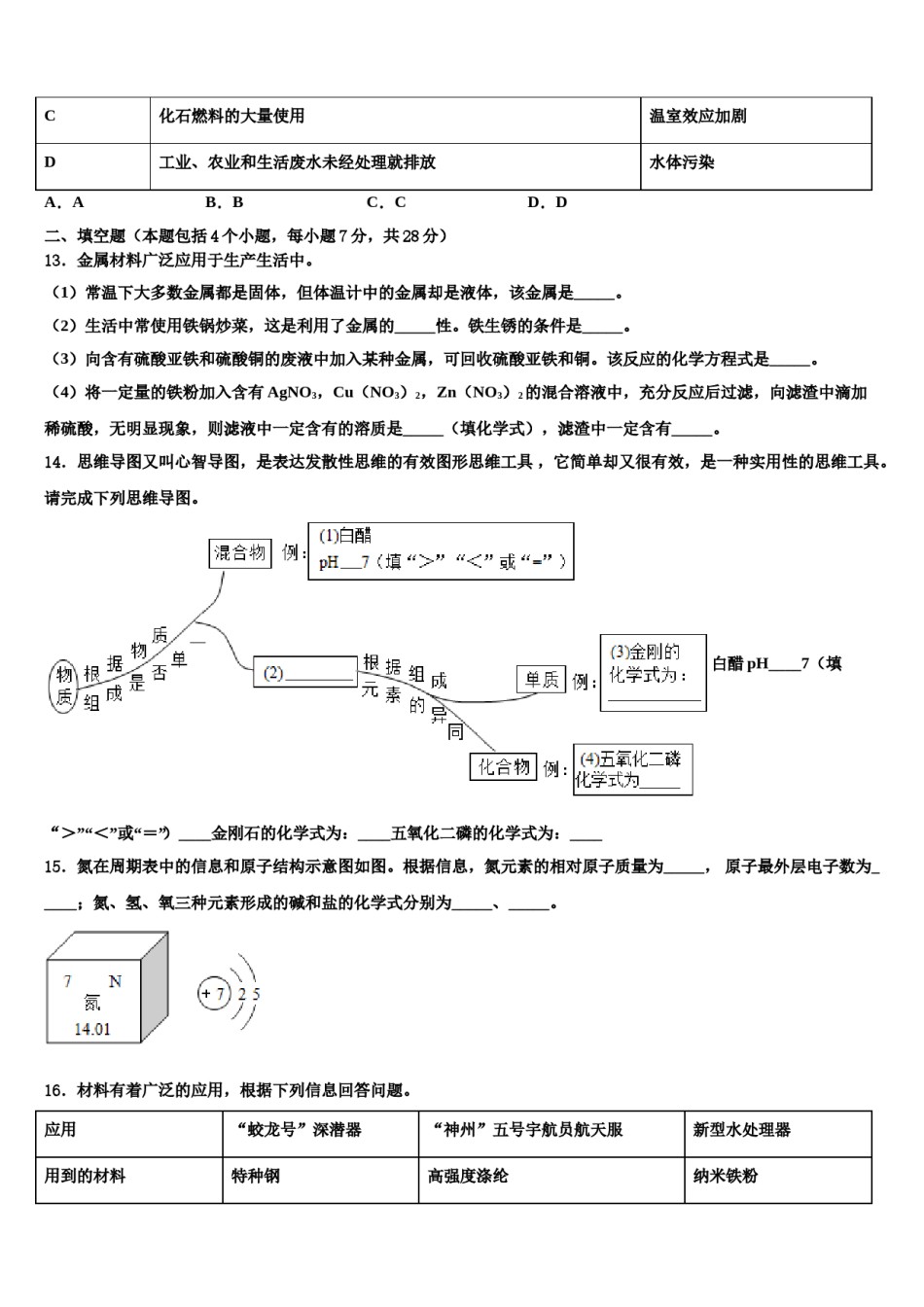 2023-2024学年江苏省扬州市高邮市汪曾祺校中考化学模拟预测题含解析.doc_第3页