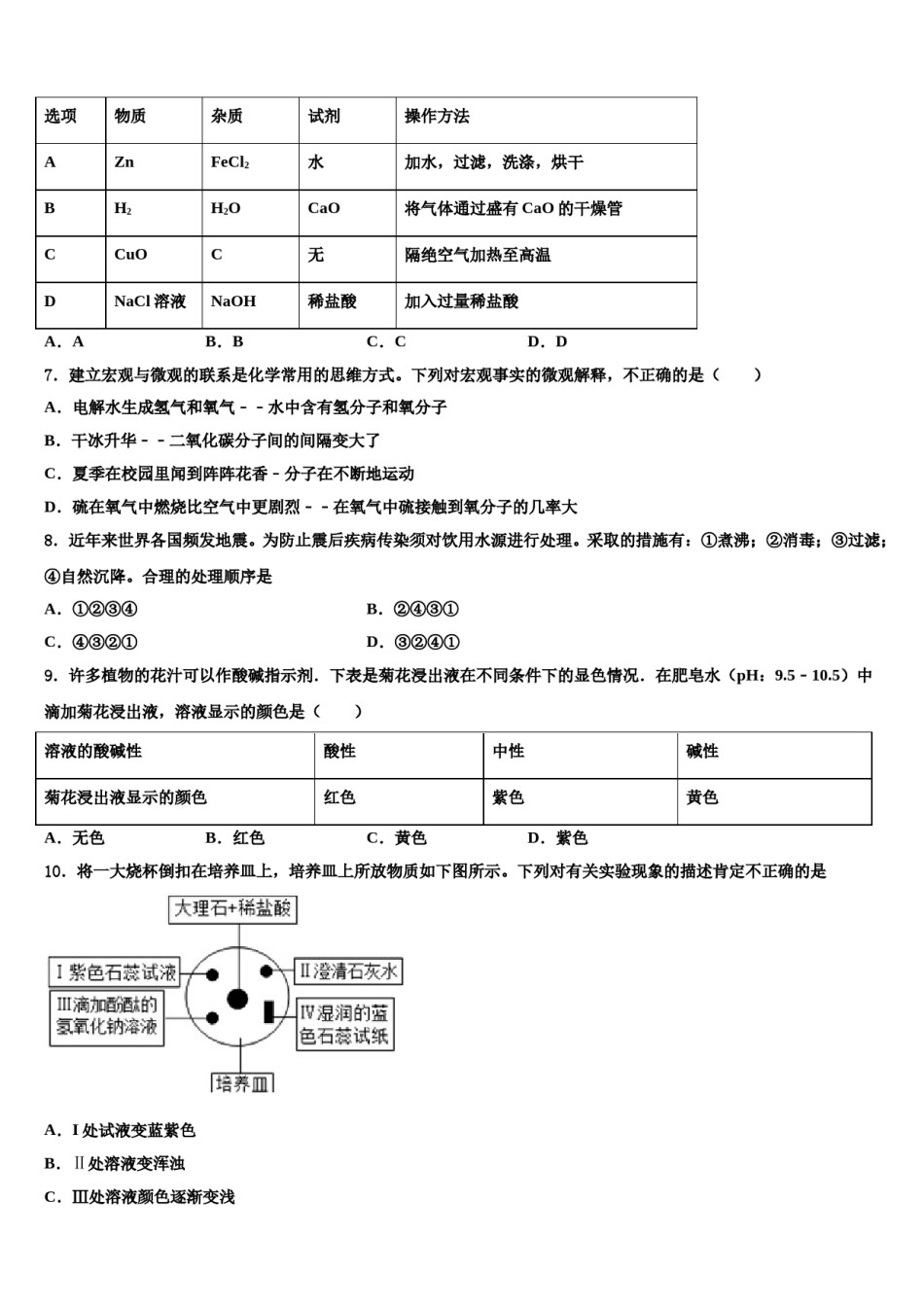 2023-2024学年江苏省泰州市兴化市顾庄区中考化学模拟试题含解析.doc_第2页