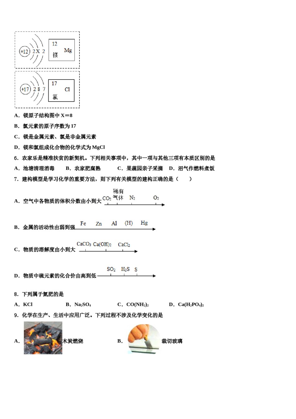 2023-2024学年江苏省泰州市高港区十校联考最后化学试题含解析.doc_第2页