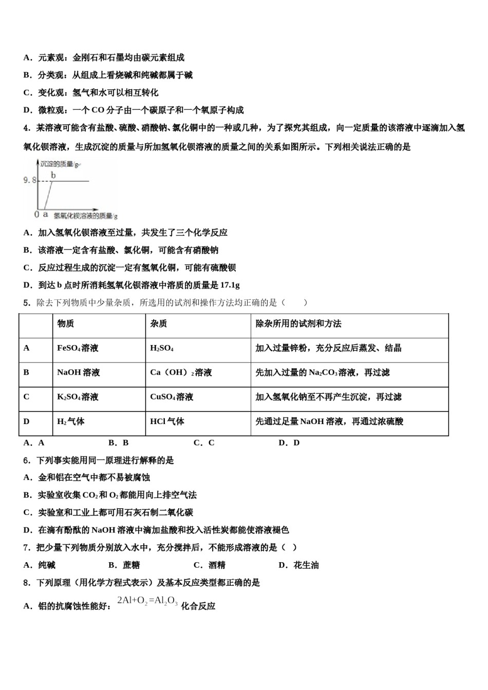 2023-2024学年江苏省苏州市苏州工业园区重点名校中考化学仿真试卷含解析.doc_第2页