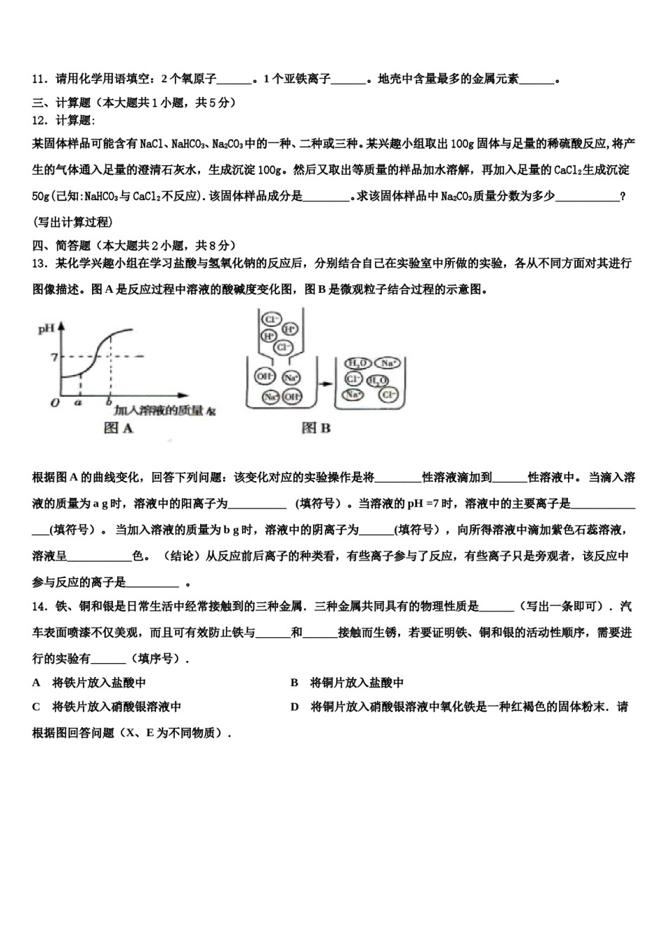 2023-2024学年江苏省苏州市重点达标名校中考化学考试模拟冲刺卷含解析.doc_第3页