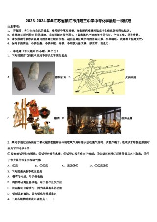 2023-2024学年江苏省镇江市丹阳三中学中考化学最后一模试卷含解析.doc