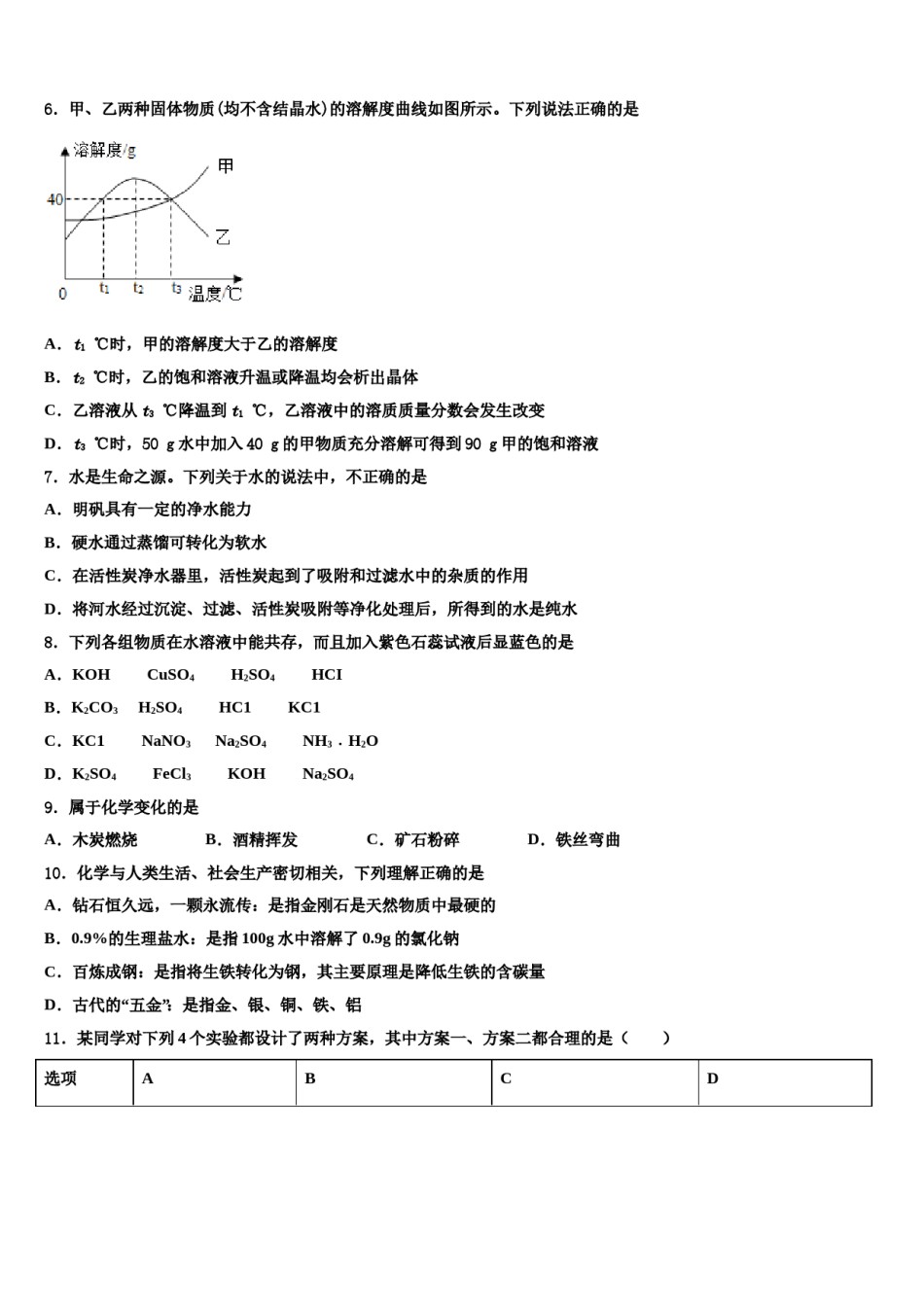 2023-2024学年江西省宜春市丰城市重点达标名校中考二模化学试题含解析.doc_第2页