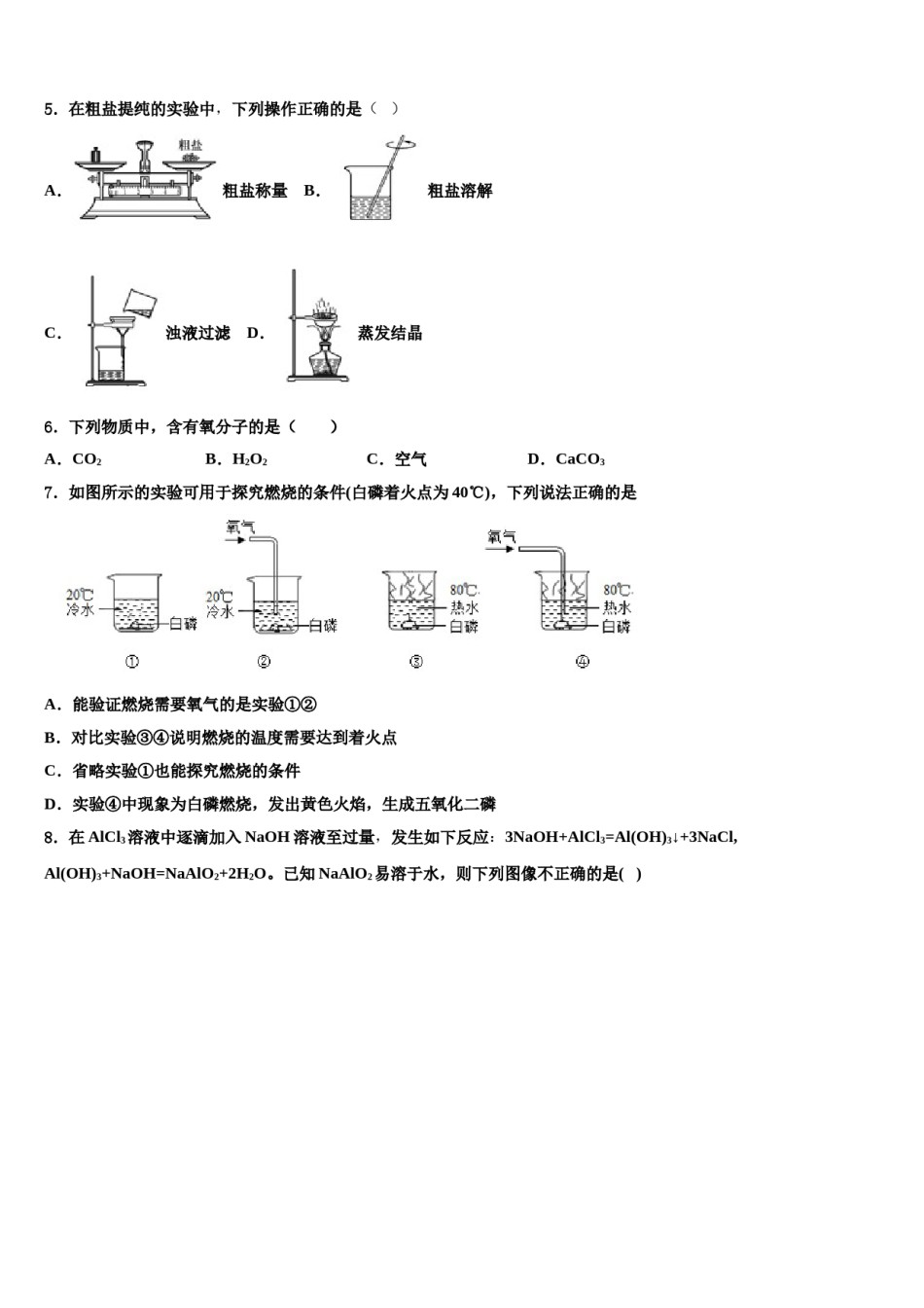 2023-2024学年浙江省永康市龙川校中考化学考前最后一卷含解析.doc_第2页
