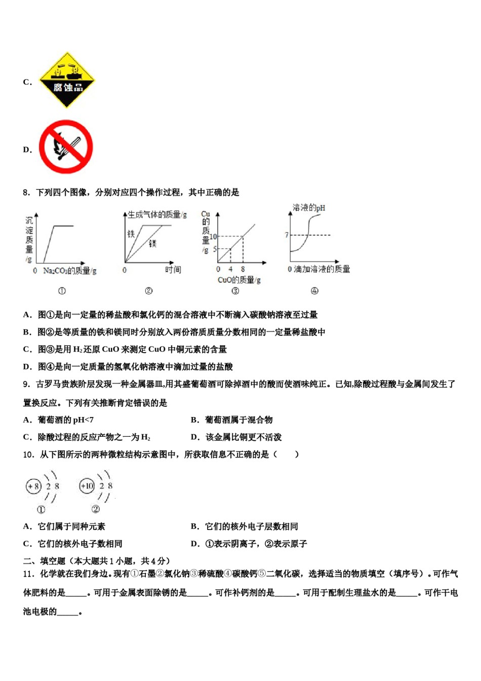 2023-2024学年湖北省宜昌市长阳县中考化学对点突破模拟试卷含解析.doc_第3页