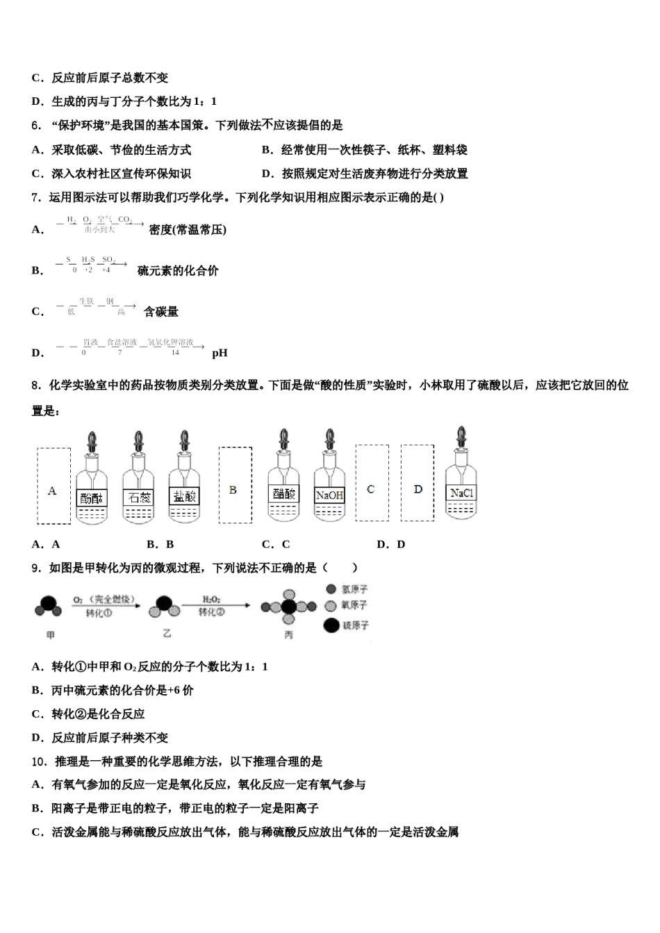 2023-2024学年湖北省广水市中考适应性考试化学试题含解析.doc_第2页