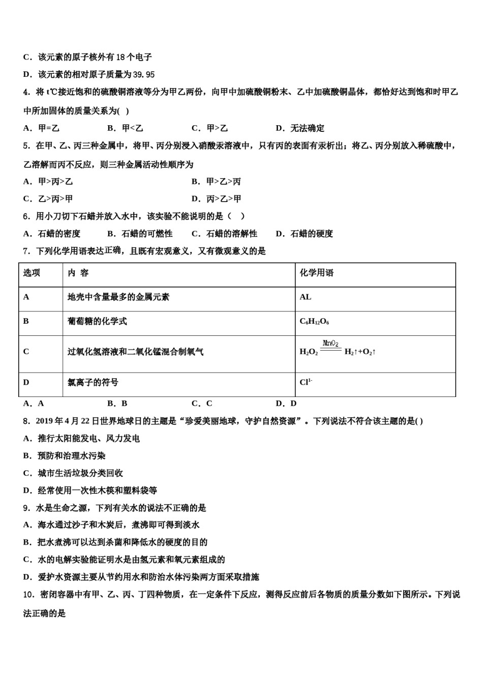 2023-2024学年湖北省随州市曾都区市级名校中考化学模试卷含解析.doc_第2页