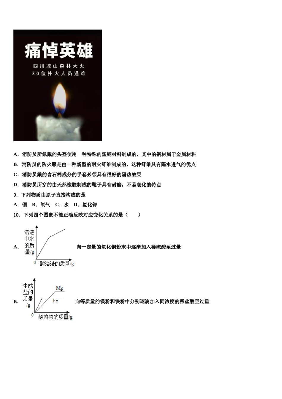 2023-2024学年湖北省麻城市张家畈镇中学中考化学押题卷含解析.doc_第3页