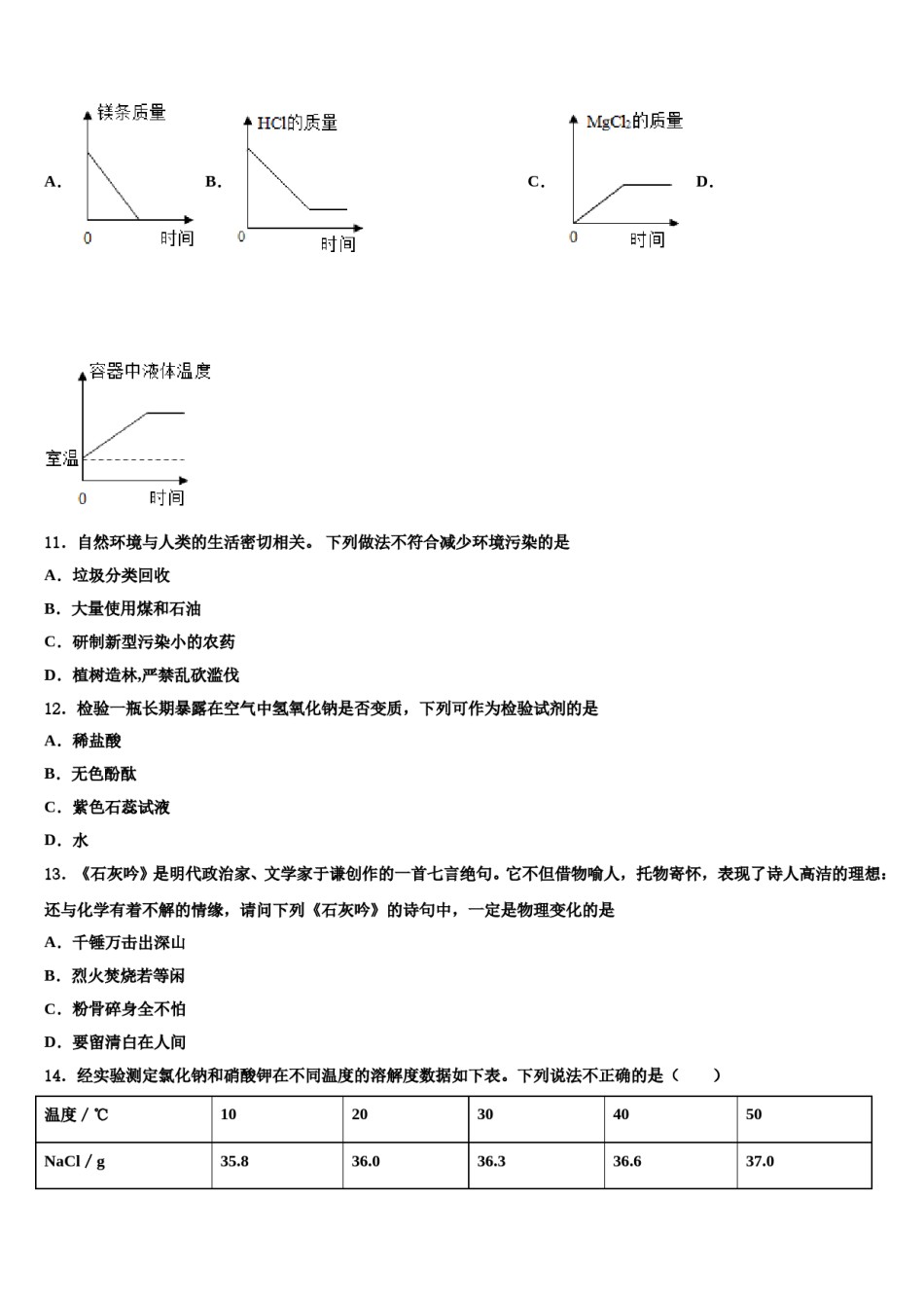 2023-2024学年湖南省双峰县达标名校中考联考化学试题含解析.doc_第3页