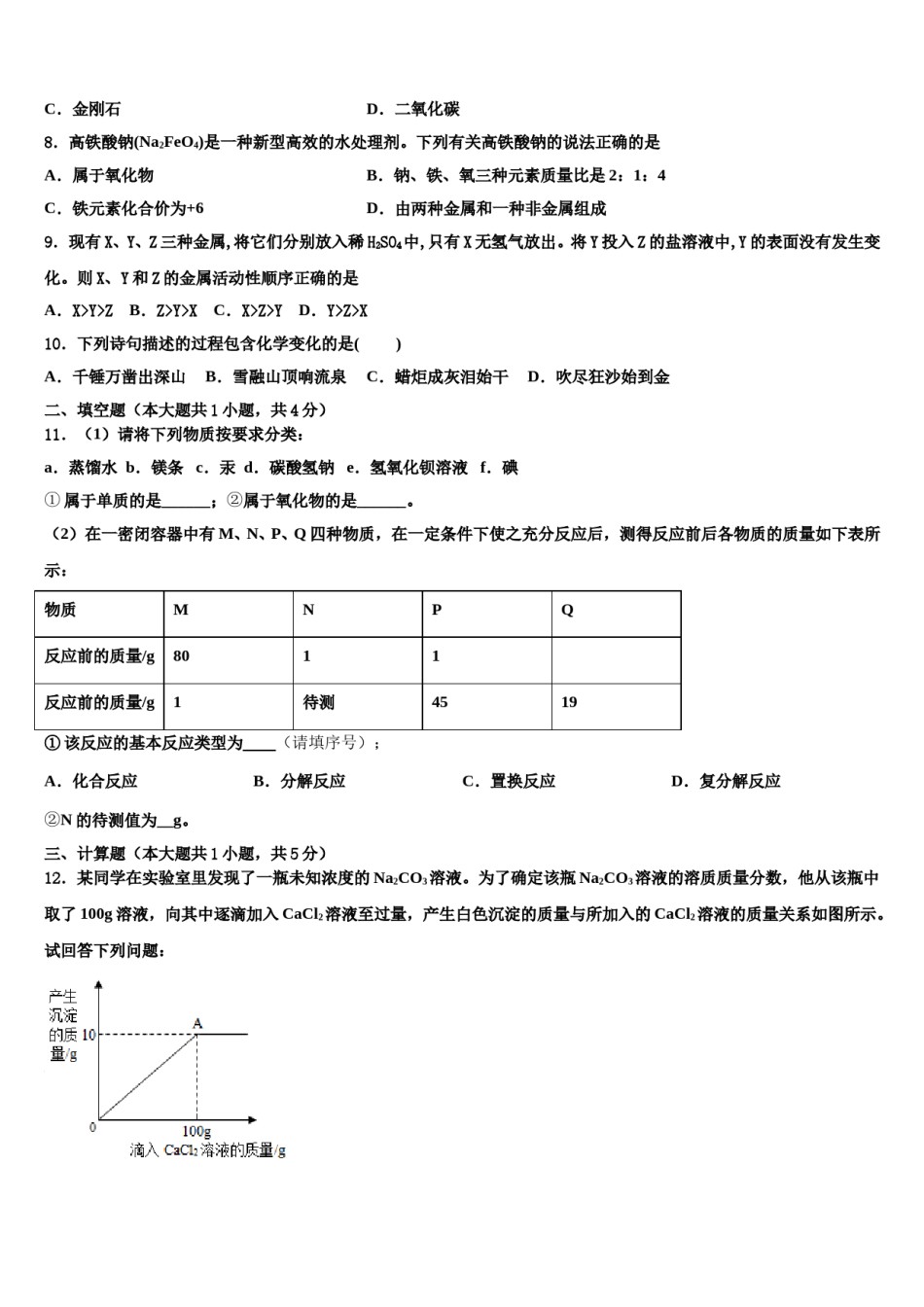 2023-2024学年湖南省岳阳市岳阳县达标名校中考化学模拟预测题含解析.doc_第2页