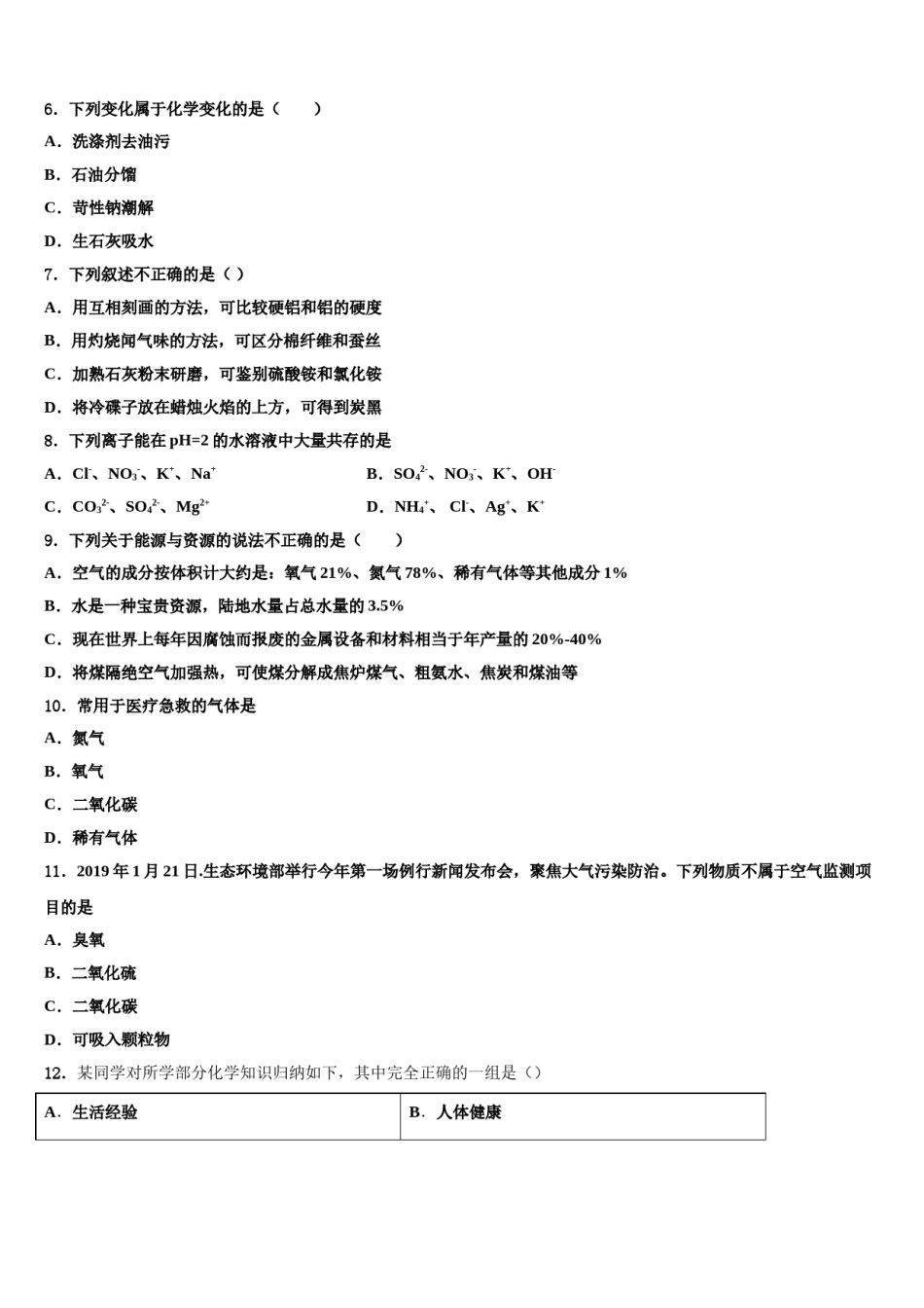2023-2024学年湖南省株洲市茶陵县中考化学四模试卷含解析.doc_第2页