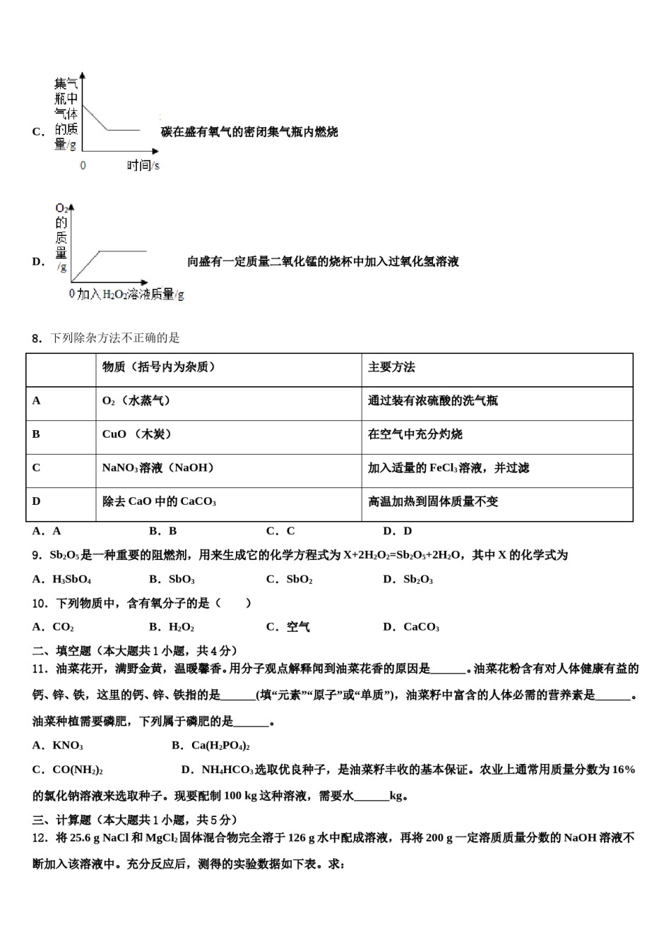 2023-2024学年湖南省邵阳市邵东县市级名校中考化学模试卷含解析.doc_第3页
