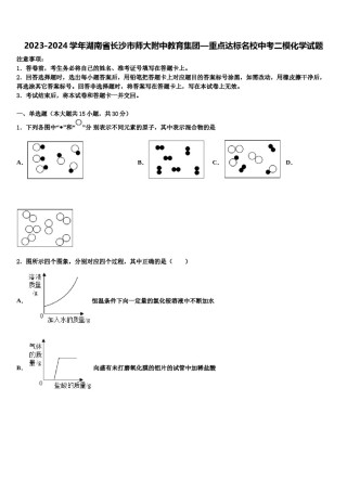 2023-2024学年湖南省长沙市师大附中教育集团—重点达标名校中考二模化学试题含解析.doc