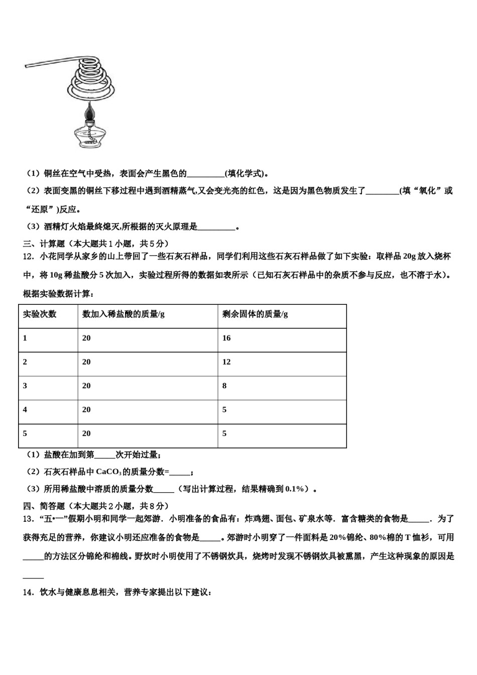 2023-2024学年湖南省长沙市浏阳市浏阳河中学中考化学对点突破模拟试卷含解析.doc_第3页