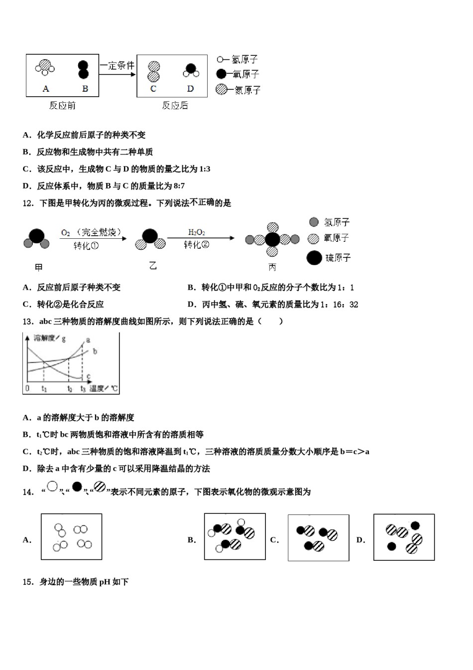 2023-2024学年湖南省长沙市雨花区雅礼教育集团重点中学中考四模化学试题含解析.doc_第3页
