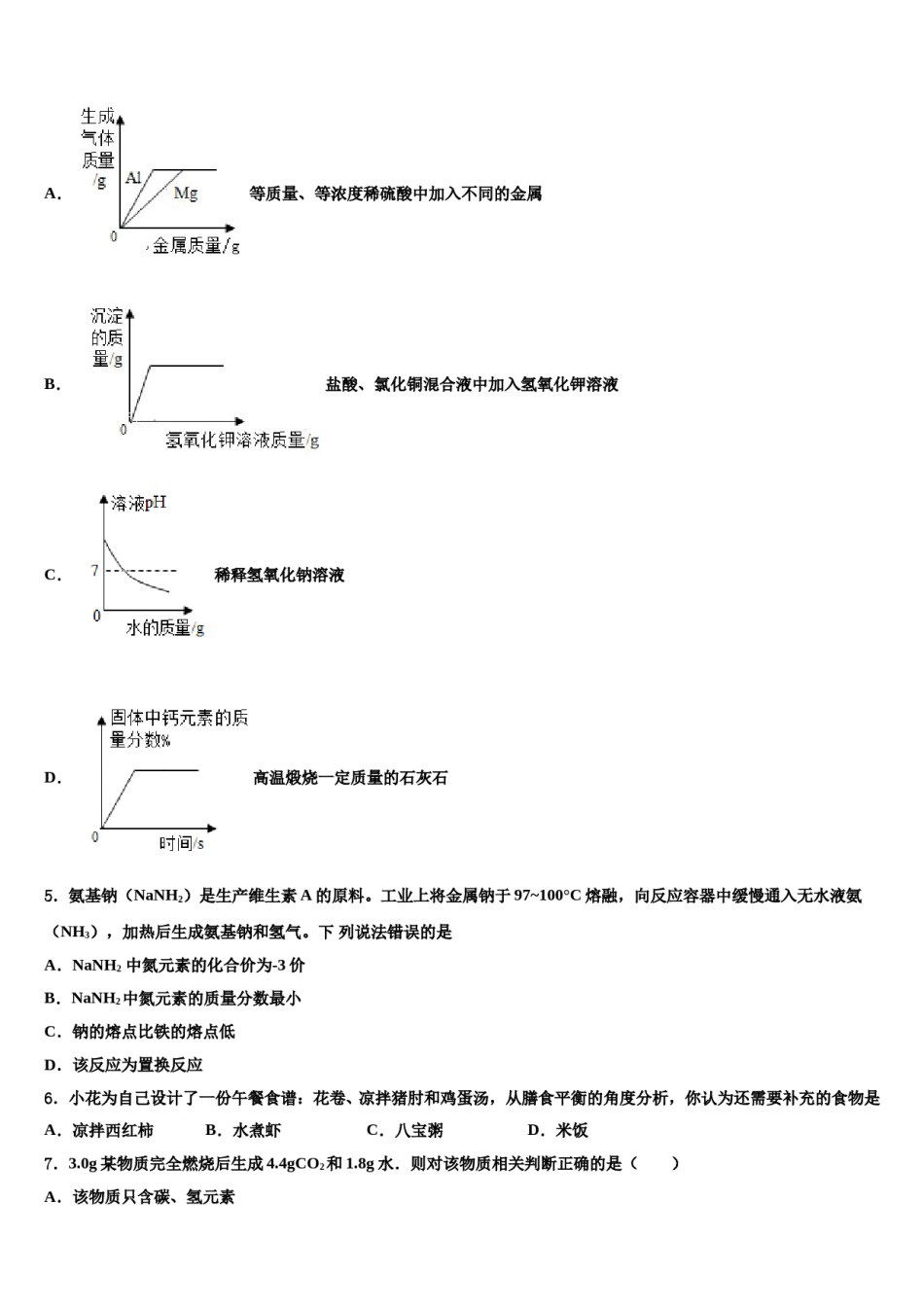 2023-2024学年湖南长沙市广益实验中学十校联考最后化学试题含解析.doc_第2页