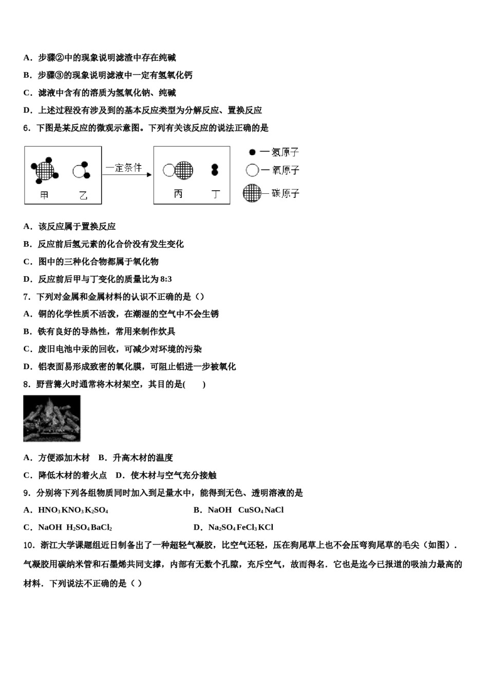2023-2024学年盐城市亭湖区中考化学最后冲刺模拟试卷含解析.doc_第2页