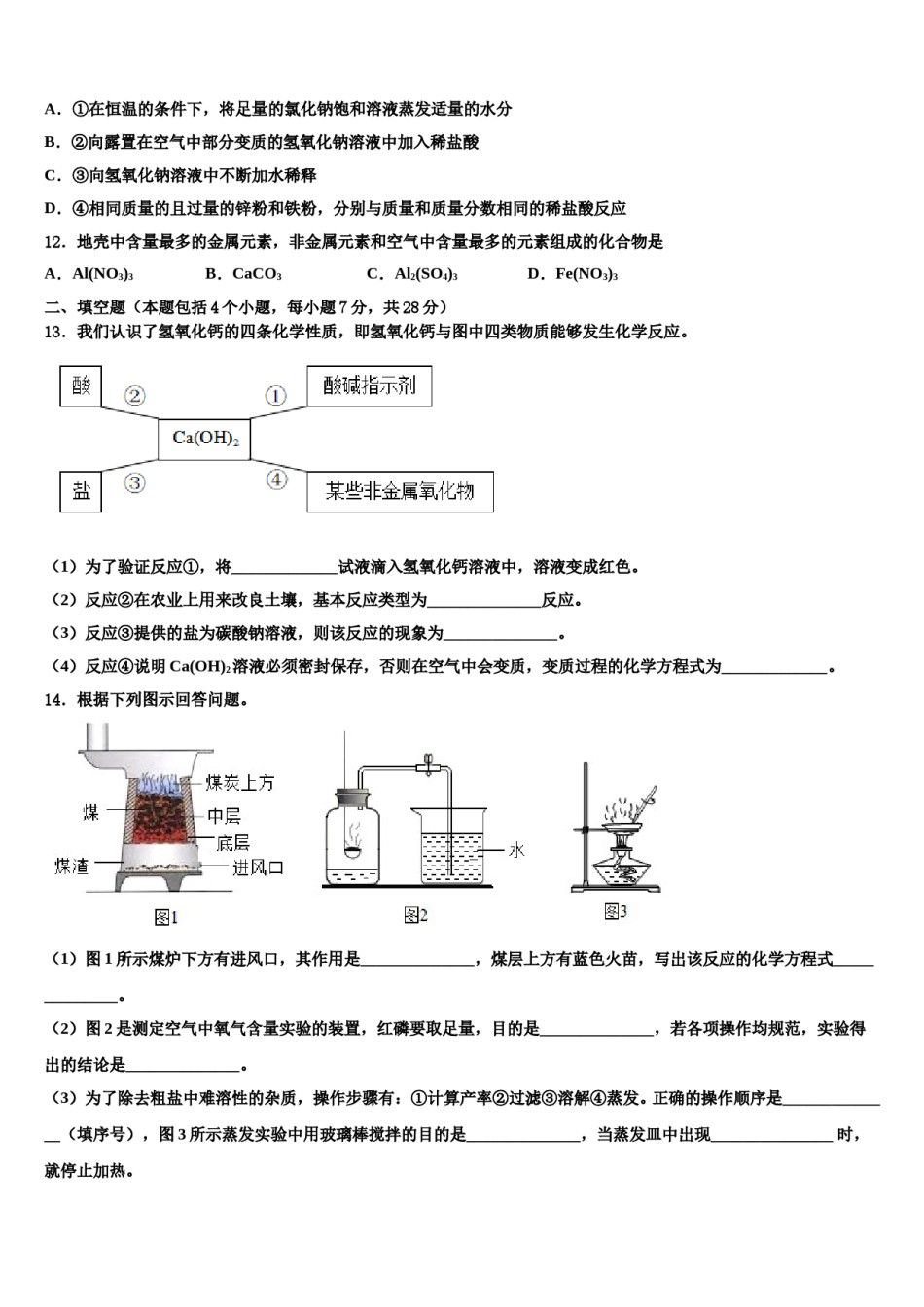 2023-2024学年福建省晋江市永春县市级名校中考化学考前最后一卷含解析.doc_第3页