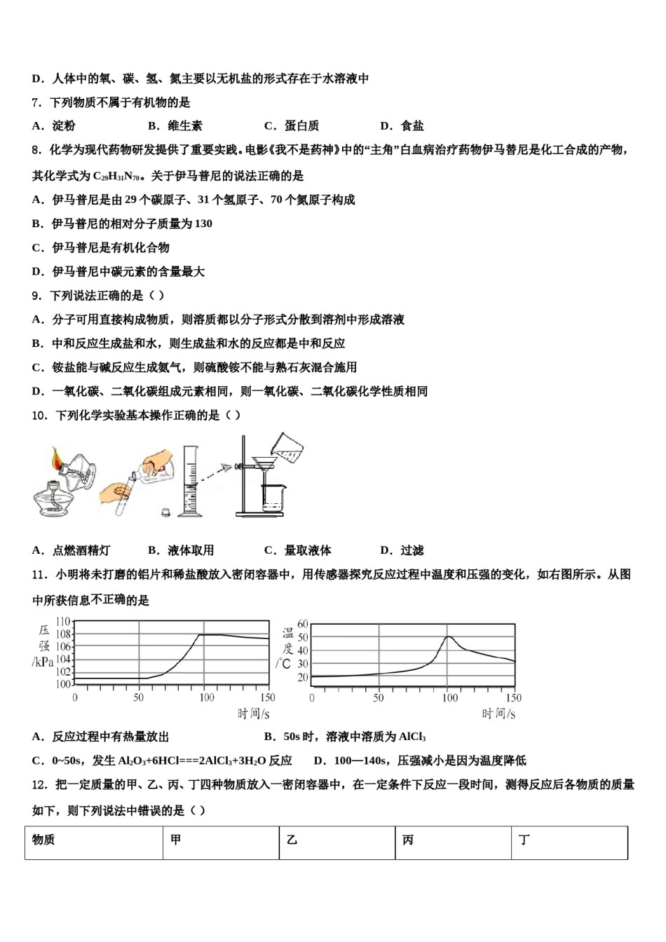2023-2024学年贵州省兴义市中考化学考试模拟冲刺卷含解析.doc_第3页