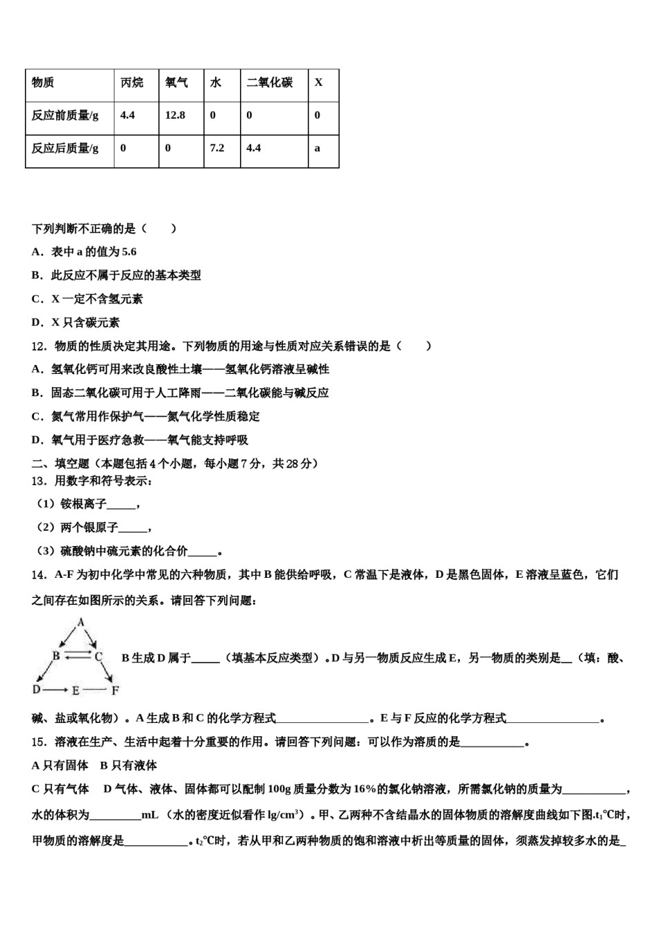 2023-2024学年辽宁省沈阳市皇姑区第三十三中学中考联考化学试卷含解析.doc_第3页