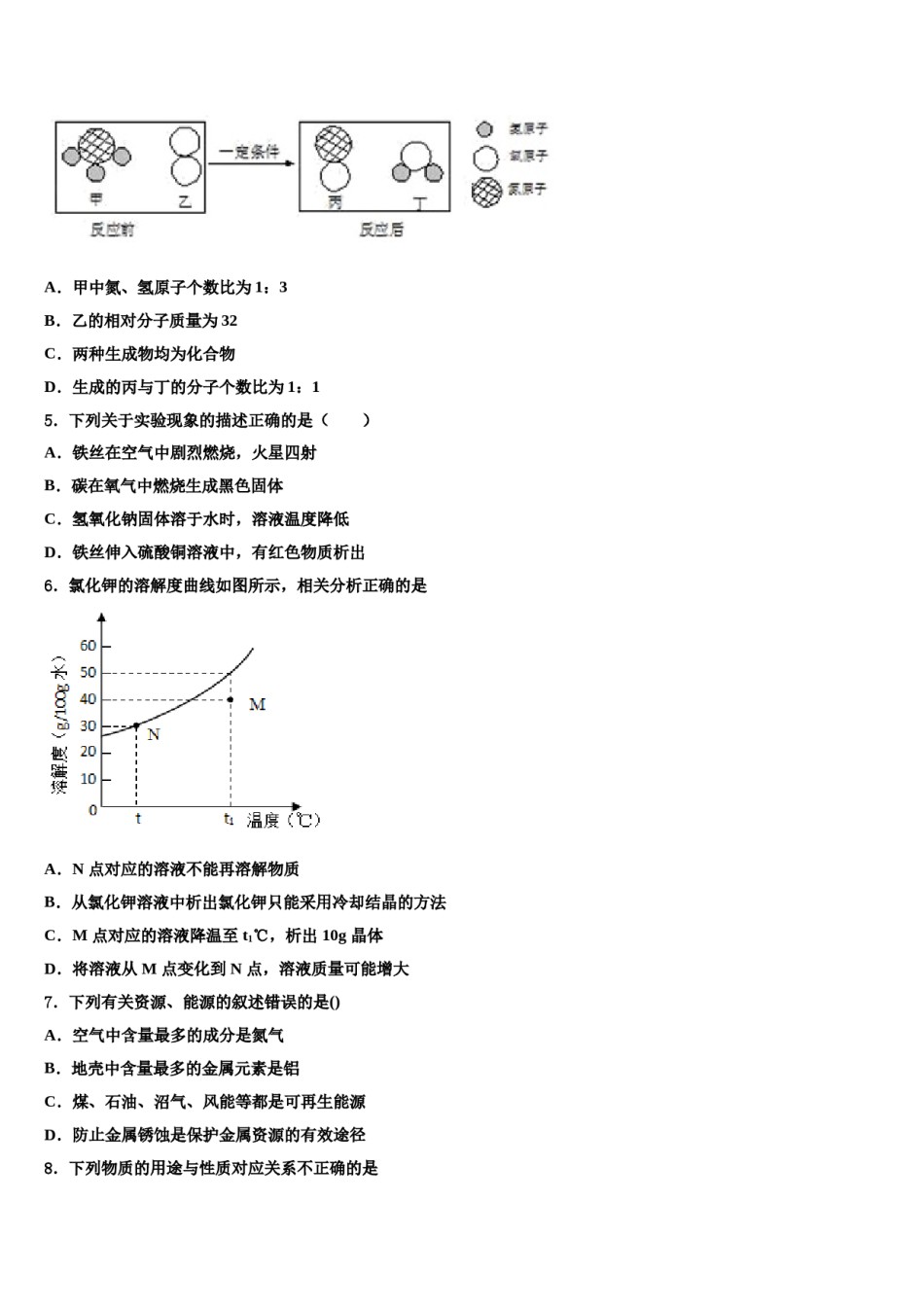 2023-2024学年重庆市六校中考化学押题卷含解析.doc_第2页