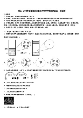 2023-2024学年重庆市巴川中学中考化学最后一模试卷含解析.doc