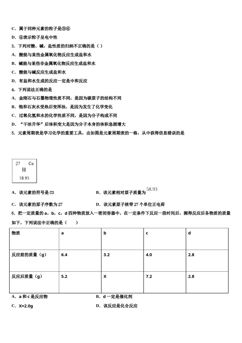 2023-2024学年重庆江南新区联盟中考化学模拟精编试卷含解析.doc_第2页