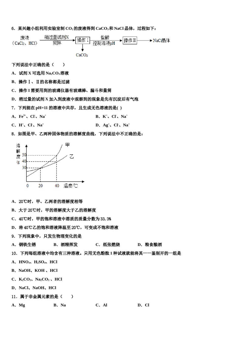 2023-2024学年陕西省山阳县中考试题猜想化学试卷含解析.doc_第2页