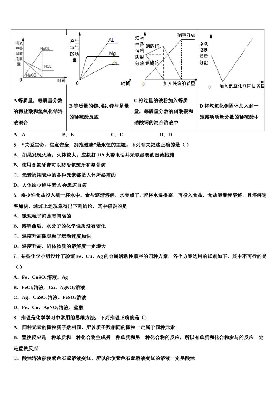 2023-2024学年陕西省岐山县中考适应性考试化学试题含解析.doc_第2页