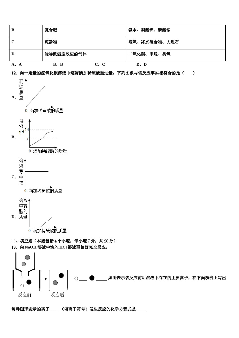 2023-2024学年陕西省西安工业大附属中学中考化学考试模拟冲刺卷含解析.doc_第3页