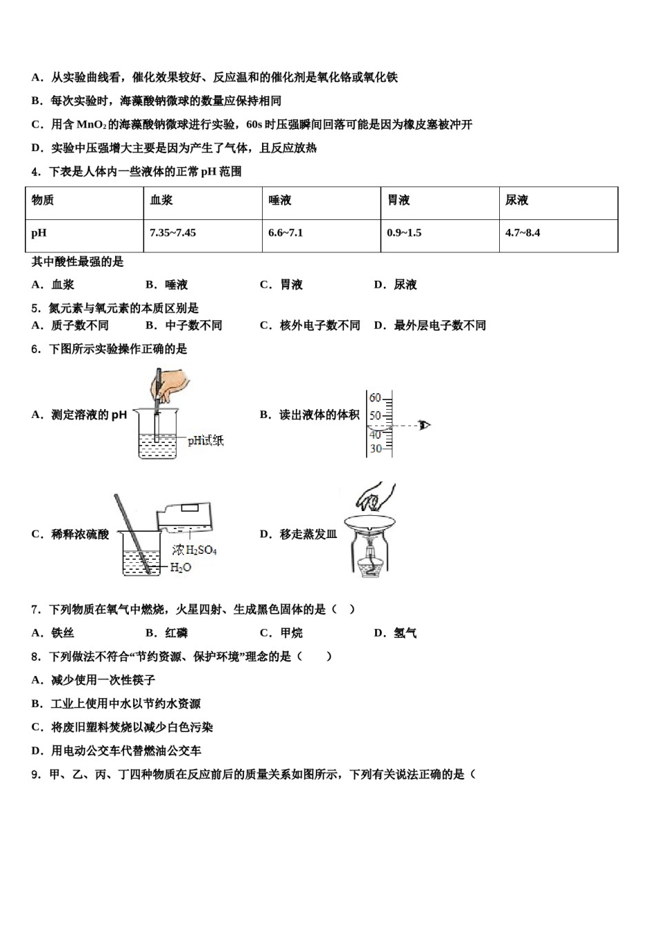 2023-2024学年陕西省西安铁一中学毕业升学考试模拟卷化学卷含解析.doc_第2页